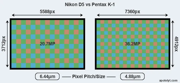 D5 versus K-1 MP