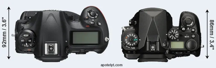Compare D5 versus K-1 top
