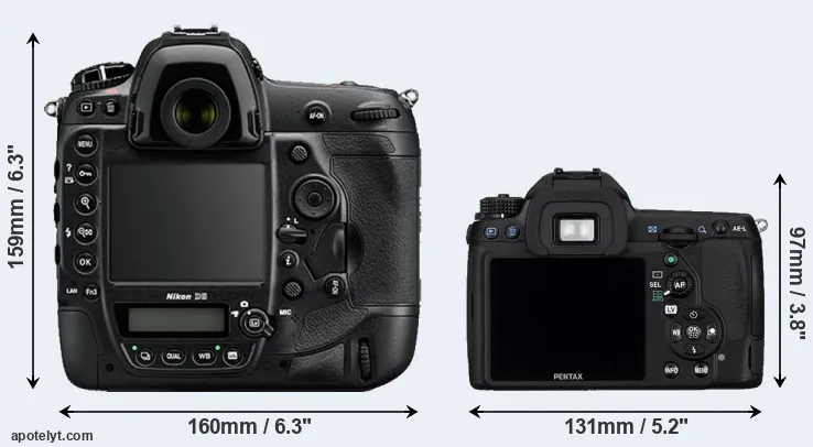 Comparison D5 or K-5 rear