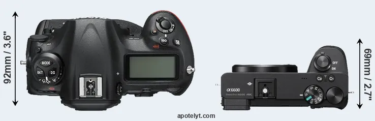 Compare D5 versus A6600 top