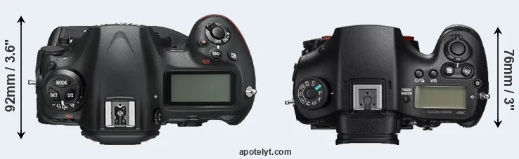 Compare D5 versus A99 II top