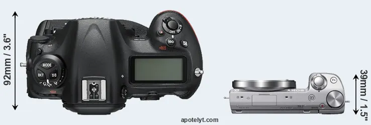 Compare D5 versus NEX-5T top