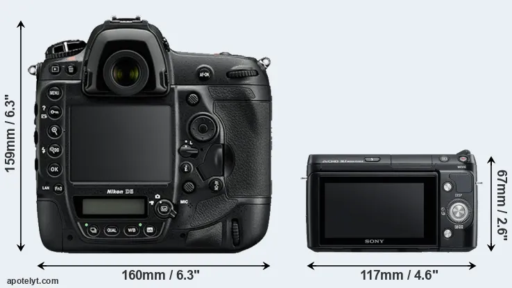 Comparison D5 or NEX-F3 rear