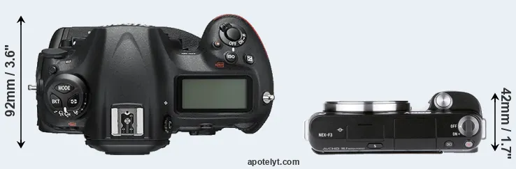Compare D5 versus NEX-F3 top