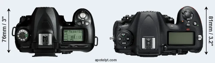 Compare D50 versus D500 top