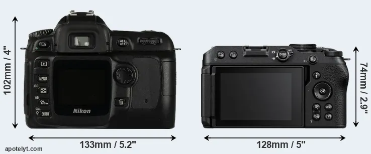 Comparison D50 or Z30 rear