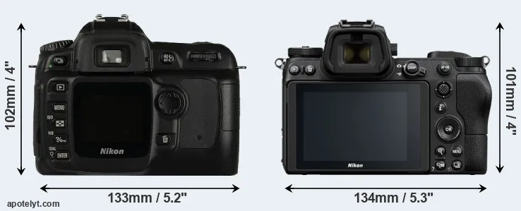 Comparison D50 or Z6 rear