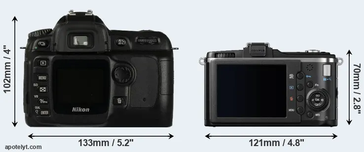 Comparison D50 or E-P2 rear