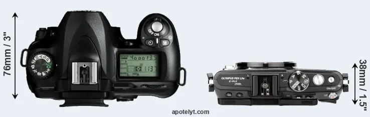 Compare D50 versus E-PL5 top