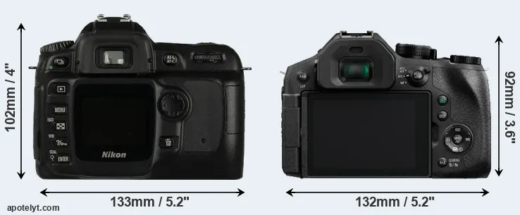 Comparison D50 or FZ330 rear