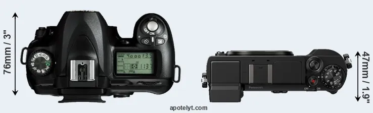 Compare D50 versus GX9 top