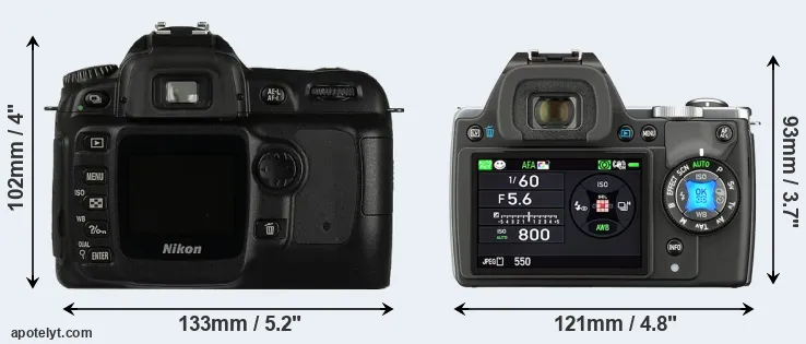 Comparison D50 or K-S1 rear