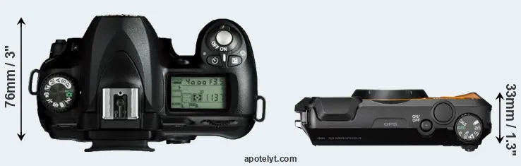 Compare D50 versus WG-6 top