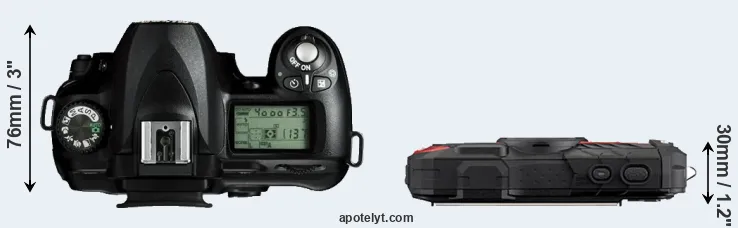 Compare D50 versus WG-60 top