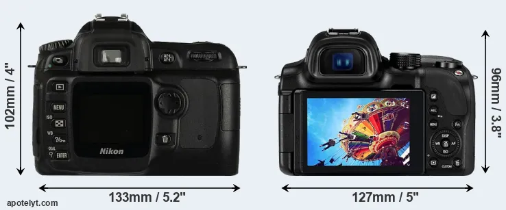 Comparison D50 or NX30 rear