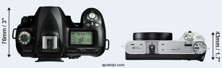 Compare D50 versus NX500 top