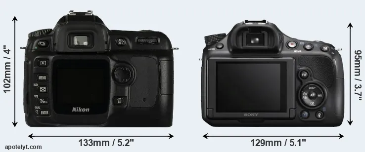 Comparison D50 or A58 rear
