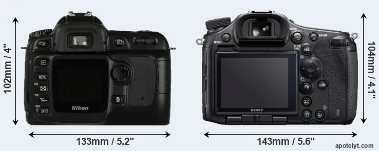 Comparison D50 or A99 II rear