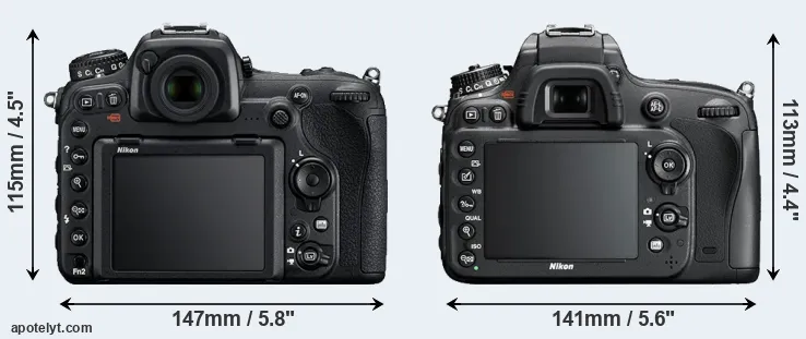 Comparison D500 or D600 rear