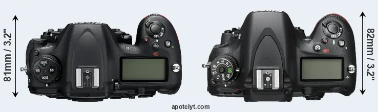 Compare D500 versus D600 top