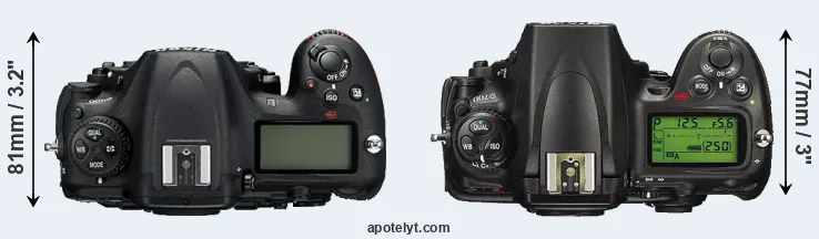 Compare D500 versus D700 top