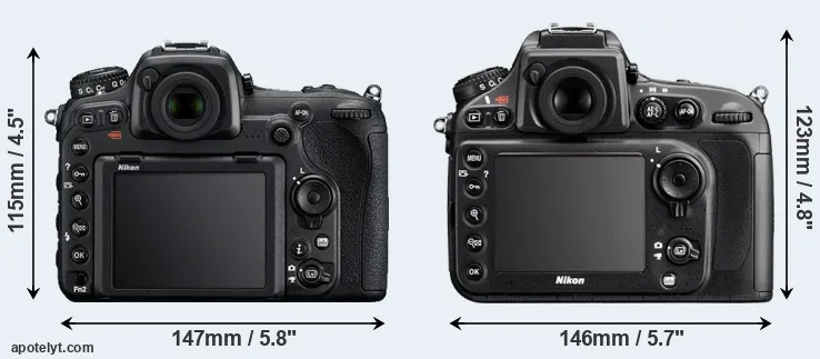 Comparison D500 or D800E rear