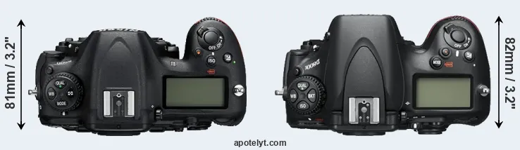 Compare D500 versus D800E top