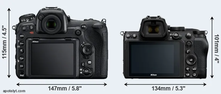 Comparison D500 or Z5 rear