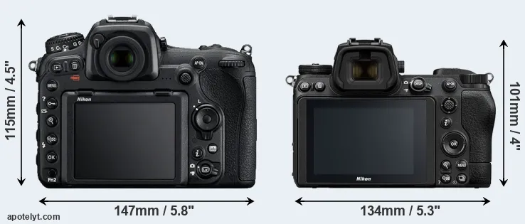 Comparison D500 or Z6 II rear