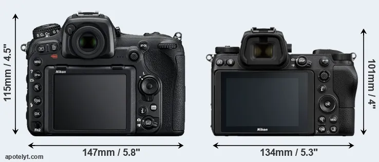 Comparison D500 or Z7 rear