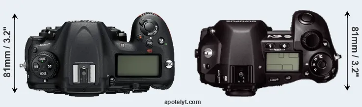 Compare D500 versus E-1 top