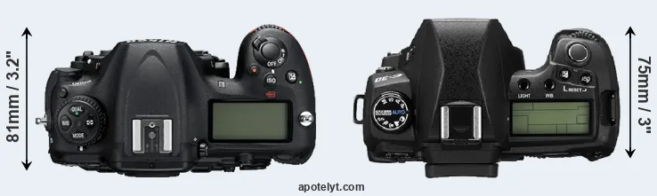 Compare D500 versus E-30 top