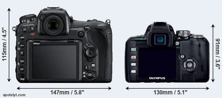 Comparison D500 or E-400 rear