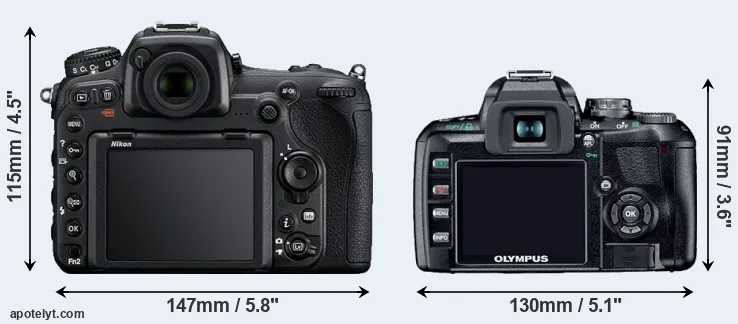 Comparison D500 or E-410 rear