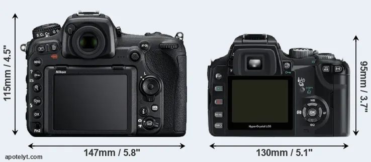 Comparison D500 or E-500 rear