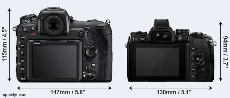 Comparison D500 or E-M1 rear