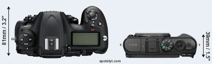 Compare D500 versus E-PL10 top