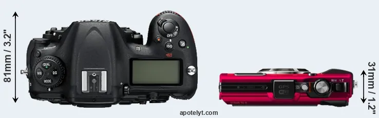 Compare D500 versus TG-4 top