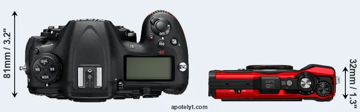 Compare D500 versus TG-6 top