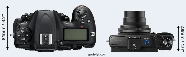 Compare D500 versus XZ-2 top