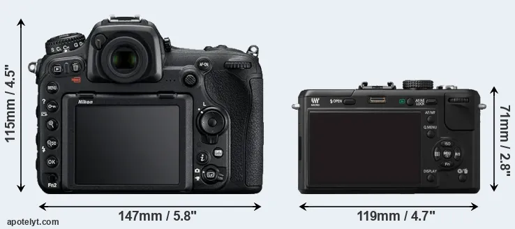 Comparison D500 or GF1 rear