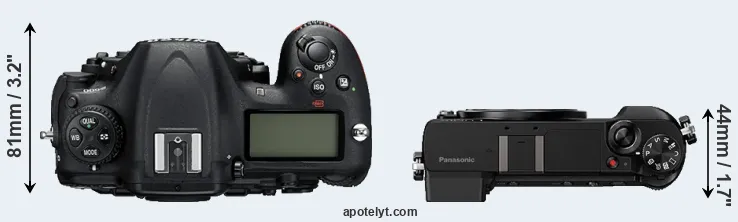 Compare D500 versus GX80 top