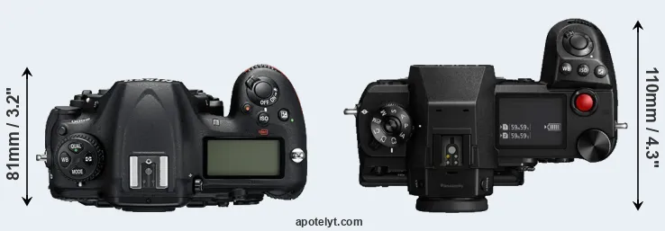 Compare D500 versus S1H top