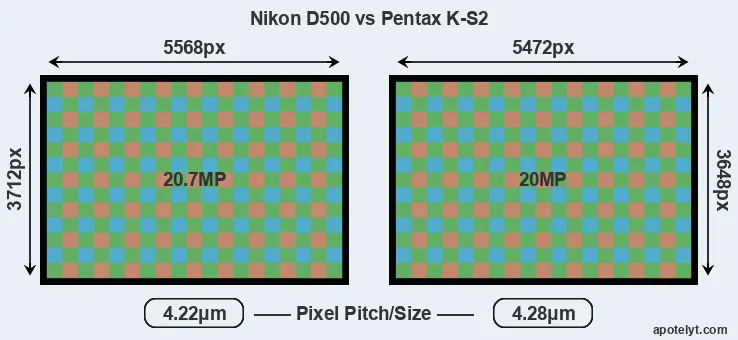 D500 versus K-S2 MP