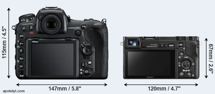 Comparison D500 or A6000 rear