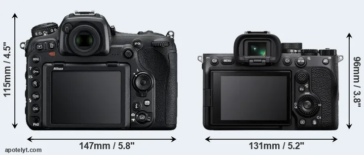 Comparison D500 or A7 IV rear