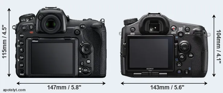 Comparison D500 or A77 II rear