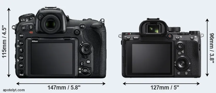 Comparison D500 or A7R IIIA rear