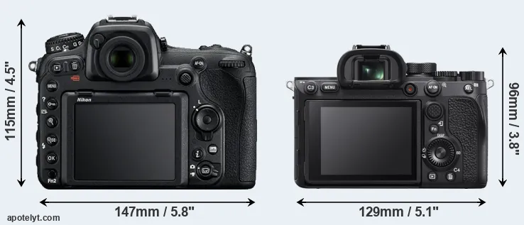 Comparison D500 or A7R IVA rear