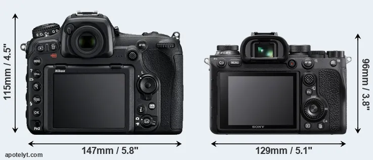 Comparison D500 or A9 II rear